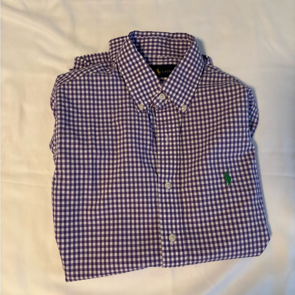 Purple polo button down dress shirt (PERFECT CONDITION)